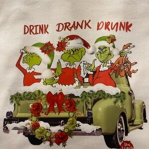 The Grinch Drink Drank Drunk Graphic Tee
